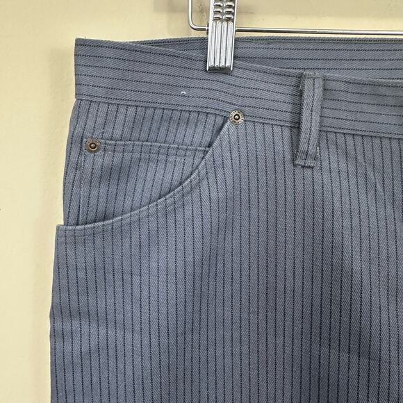 Wrangler VTG Pinstripe Blue Talon 42 Regular‎ Fit 38 x 30 EUC - Picture 4 of 13